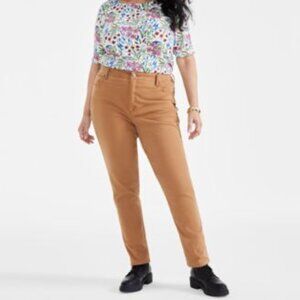 Style Co Plus Size Colored High-Rise St Caramel Kiss